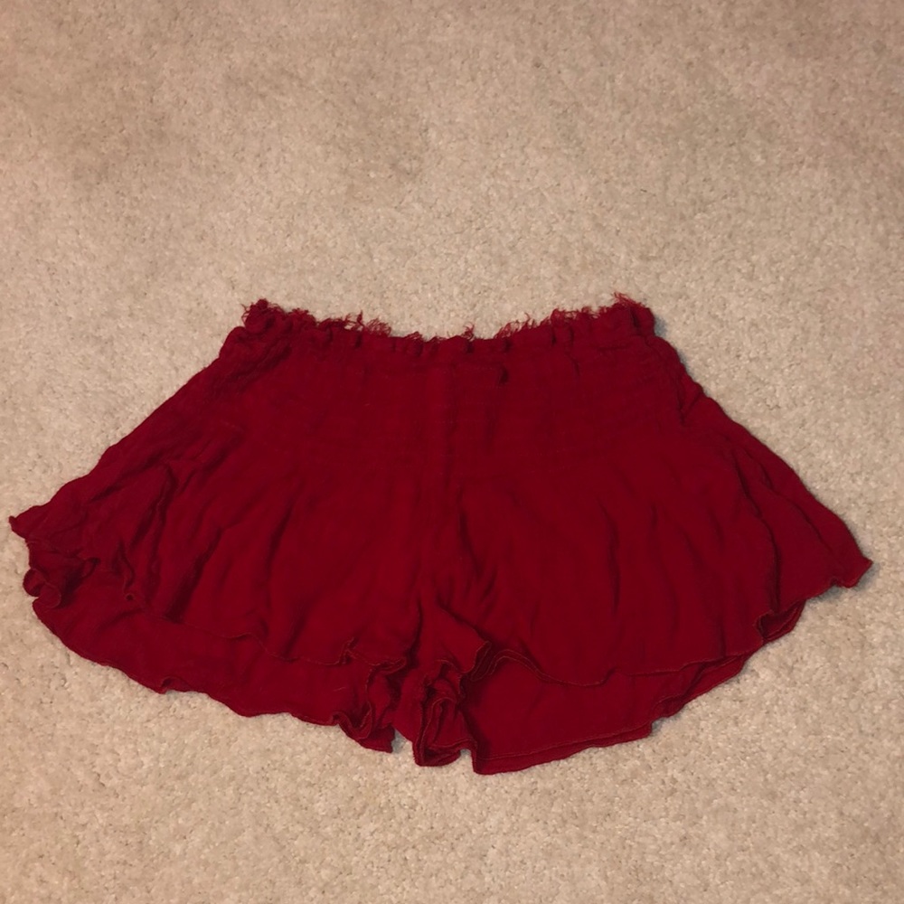 FREE PEOPLE red shorts